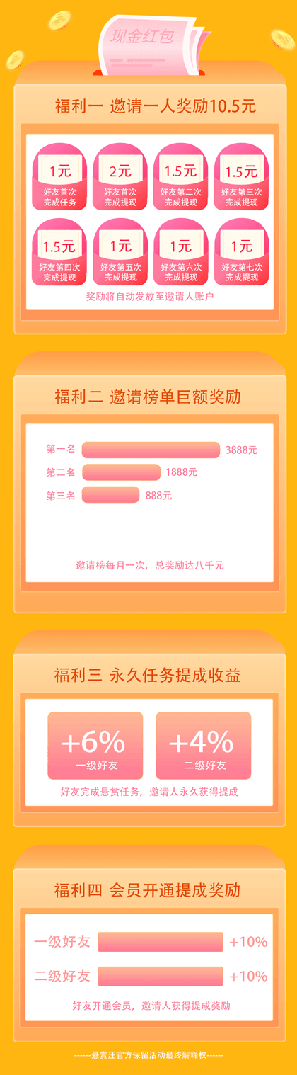 悬赏汪邀请赚钱 悬赏汪邀请赚钱